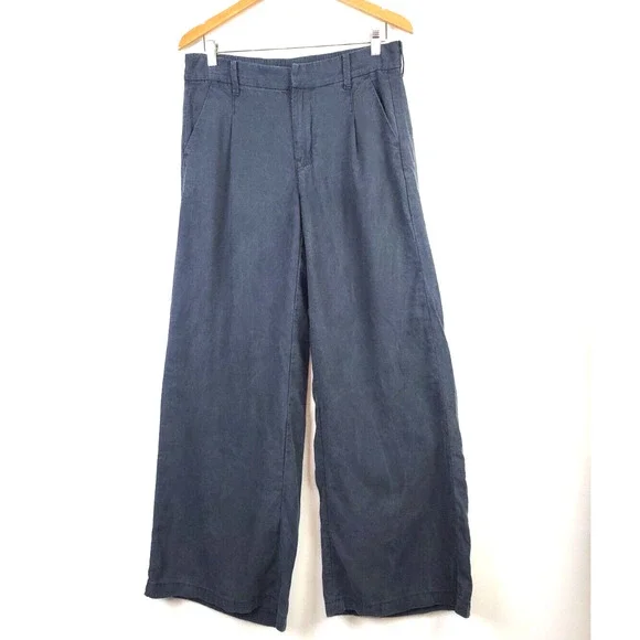 AE American Eagle Womens 8 Tall Pants High‎ Rise Trousers Pleated Wide-Leg - Picture 12 of 12
